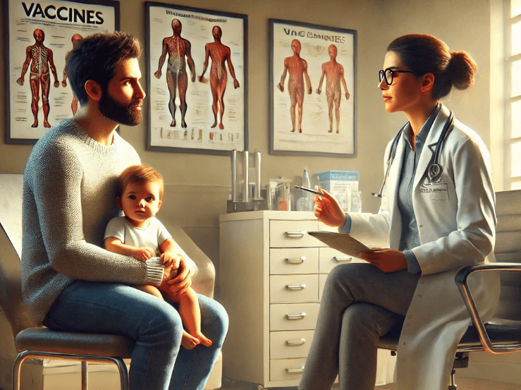 A data for pediatricians chatting with skeptical mom and father about vaccines